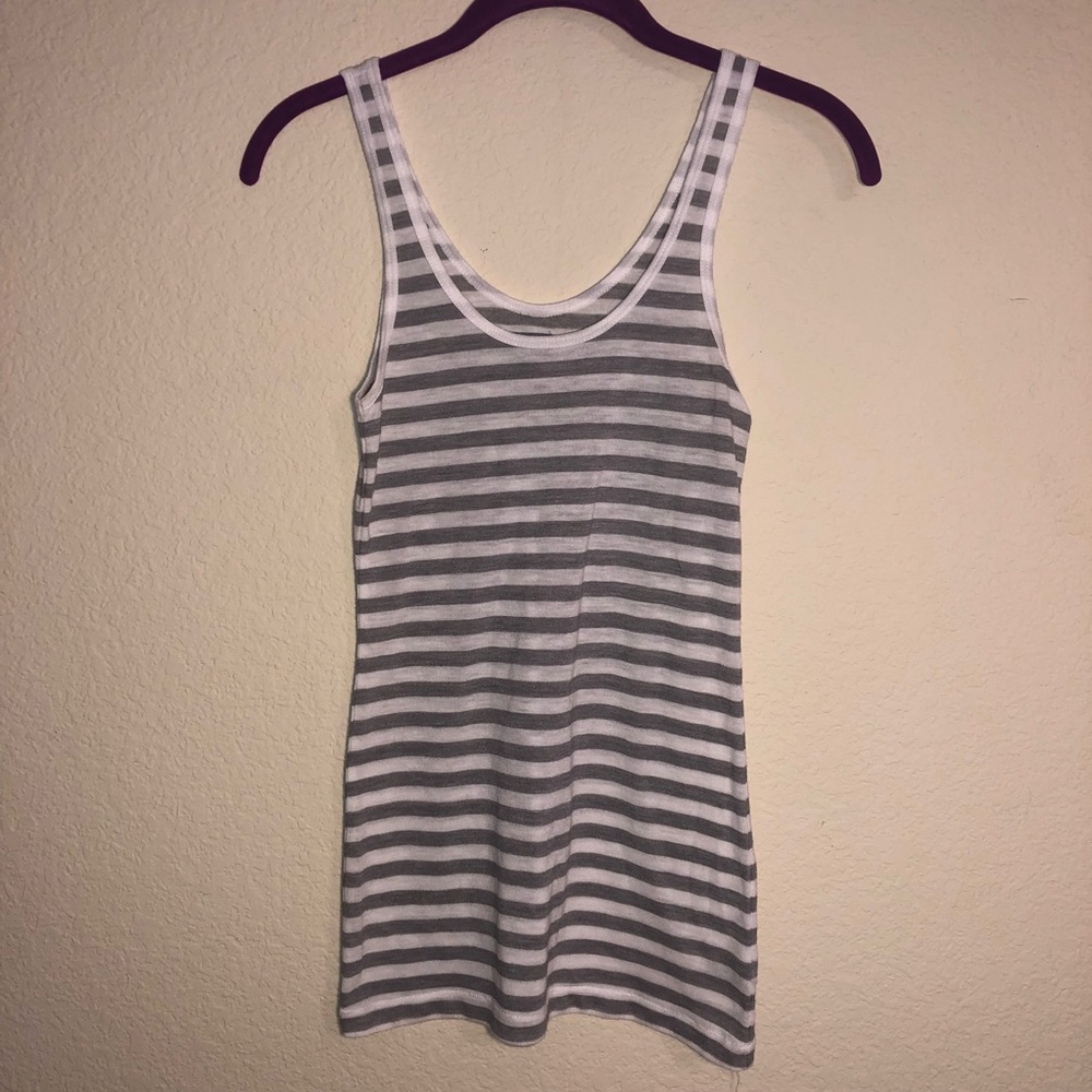 Aerie grey striped tank top